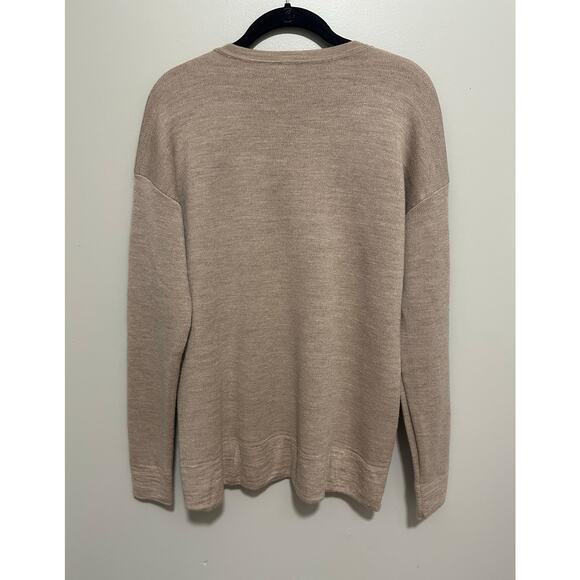 J. Mclaughlin Womens Merino Wool Button Detail Sweater Top Brown Size Medium - Picture 6 of 8